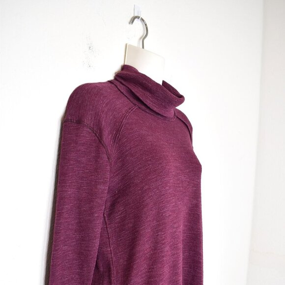 We The Free Mock Neck Top Sz S Slit Back Relaxed Fit Baselayer Boho Langelook - Picture 5 of 16